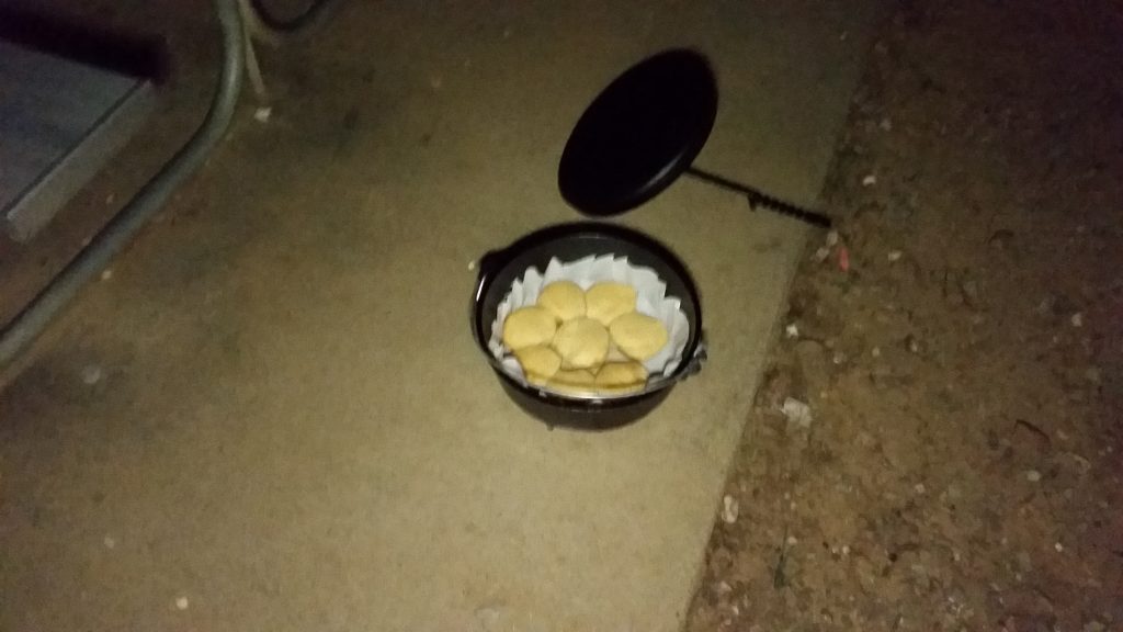 Biscuits in my new dutch oven.